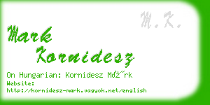 mark kornidesz business card